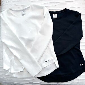 Nike White and Black Long Sleeve Shirts Bundle